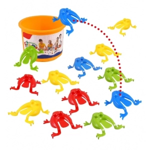 30PCS Press and Jump Frog Stress Relief Toy Family Interactive Sports Party Chessboard Game Kids Parenting Interactive Toy Gift